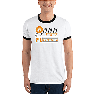 Bitcoin T-shirts - Bank of the 21. century Men's Ringer T-Shirt TCP1607