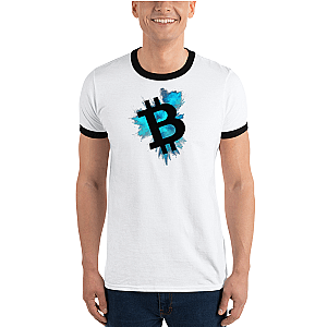 Bitcoin T-shirts - Bitcoin color cloud  Men's Ringer T-Shirt TCP1607