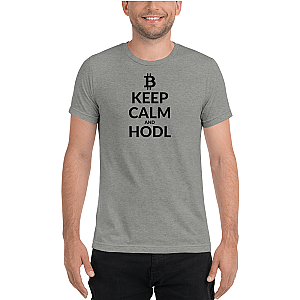 Bitcoin T-shirts - Keep Calm Men's Tri-Blend T-Shirt TCP1607