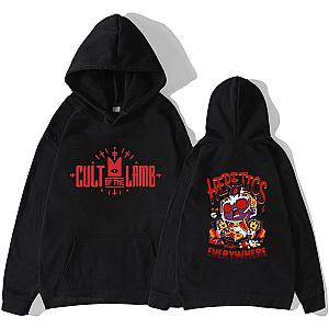 Cult of The Lamb Cartoon Game Double Side The Lamb Heretics Everywhere Print Hoodies