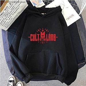 Cult of The Lamb Cartoon Game Title Print Hoodies