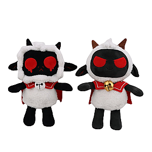 30cm Black White Lamb Set Cute Cult Of The Lamb Stuffed Animal Plush