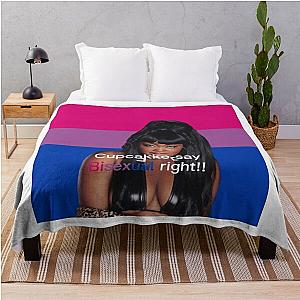 cupcakke tapestry sticker Throw Blanket