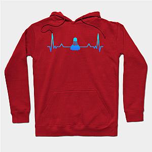 Shuttlecock Heartbeat Badminton Gifts  Hoodie TP1501