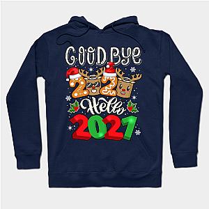 2021 Happy New Year Reindeer Face Mask Pajama Family Xmas  Hoodie TP1501