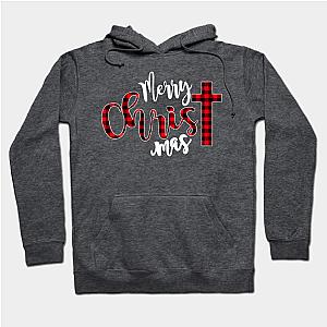 Merry Christmas Religious Christian - Buffalo Plaid Christ  Hoodie TP1501