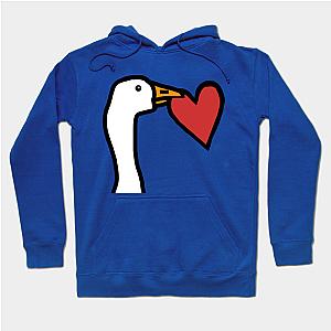 Portrait of a Goose Stealing a Heart on Valentines Day  Hoodie TP1501