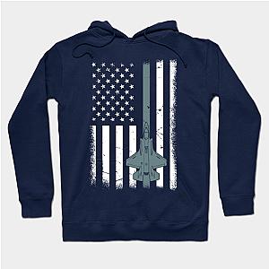 United States F35 Fighter Jet American Flag Veteran  Hoodie TP1501