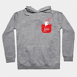 Gnome In Fake Pocket for Happy Valentines Day 2021 with Cute Love arrow  Hoodie TP1501