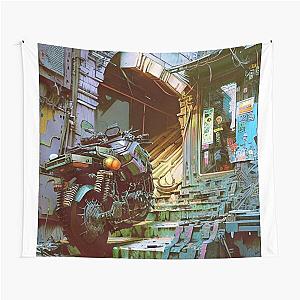 Cyber City Scene Tapestry - Dive Bar