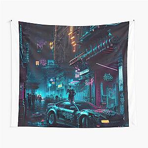 Cyber City Scene Tapestry - Kabuki Town