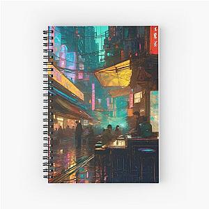 Cyber City at Night Spiral Notebook