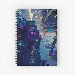 Cyber City Scene Spiral Notebook - Dark Side Bar