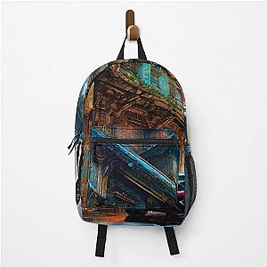 Cyber City Lowtown - Sci-Fi Art Backpack