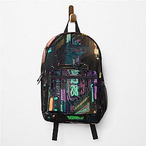 Cyber City Scene Neon Bar Backpack