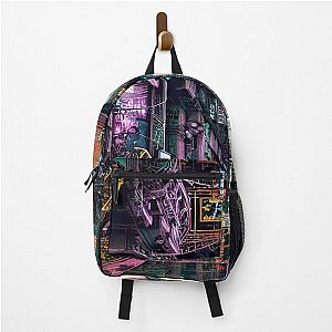 Cyber City Scene Backpack - Clutter in the Streets of Lowtown II