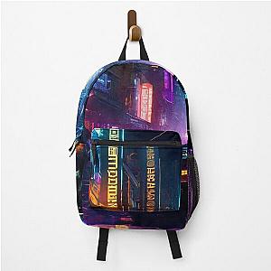 Cyber City Character Concept Backpack - City at Night 2