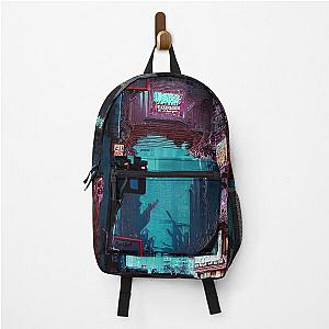 Cyber City Scene Backpack - Detailed Overpass Downtown