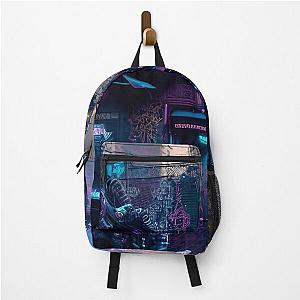 Cyber City Scene Backpack - Cityscape Design