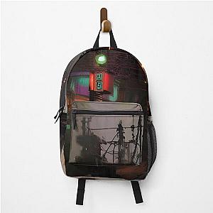 Cyber City Scene Backpack - Black Fog in the City II