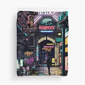 Cyber City Scene Duvet Cover - Kabuki Arcade