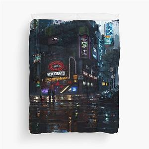 Cyber City Scene Duvet Cover - Dark Places Design