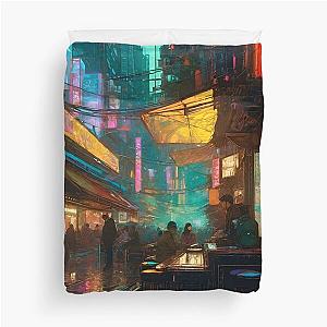 Duvet Cover - Cyber City at Night