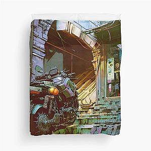 Cyber City Scene Duvet Cover - Dive Bar Design