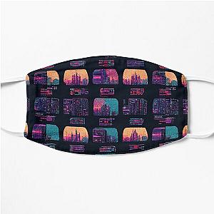 Cyberpunk Face Masks - cyberpunk retro pattern Flat Mask RB1110