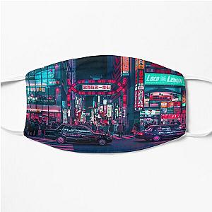 Cyberpunk Face Masks - Cyberpunk Tokyo Street Flat Mask RB1110