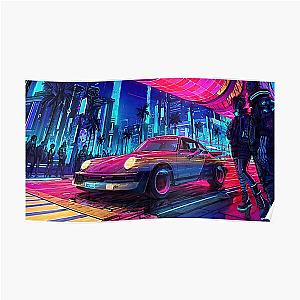 Cyberpunk Posters - Cyberpunk Night City Car Poster RB1110