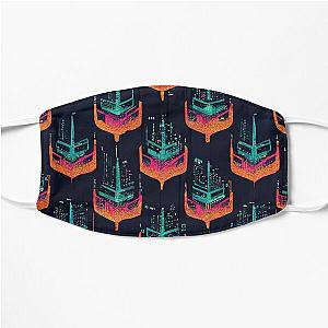 Cyberpunk Face Masks - cyberpunk retro pattern Flat Mask RB1110