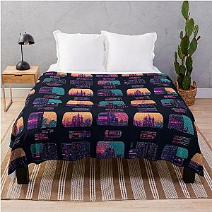 Cyberpunk Blanket - cyberpunk retro pattern Throw Blanket RB1110