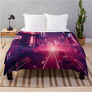 Cyberpunk Blanket - Cyberpunk Streets Throw Blanket RB1110