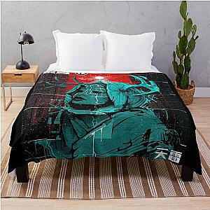 Cyberpunk Blanket - Cyberpunk Glitch Girl Urban Style Design Throw Blanket RB1110