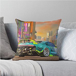 Cyberpunk Pillows - Cyberpunk Toyota Supra Throw Pillow RB1110