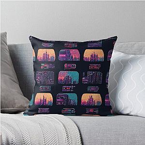 Cyberpunk Pillows - cyberpunk retro pattern Throw Pillow RB1110