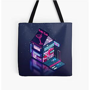 Cyberpunk Bags - Cyberpunk Peach Drink All Over Print Tote Bag RB1110