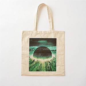 Cyberpunk Bags - Akira Green Japanese Cyberpunk City Explosion Poster Cotton Tote Bag RB1110