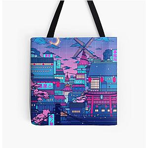 Cyberpunk Bags - Cyberpunk Village All Over Print Tote Bag RB1110