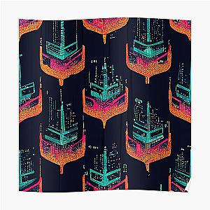 Cyberpunk Posters - cyberpunk retro pattern Poster RB1110