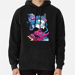 Cyberpunk Hoodies - Cyberpunk Samurai Demon Mask Japanese Girl Pullover Hoodie RB1110