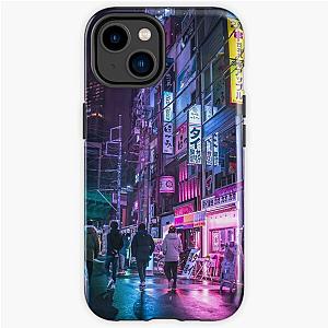 Cyberpunk Cases - Cyberpunk Anime Aesthetic in Tokyo Japan iPhone Tough Case RB1110