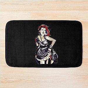 80s cyndi lauper pop art Bath Mat