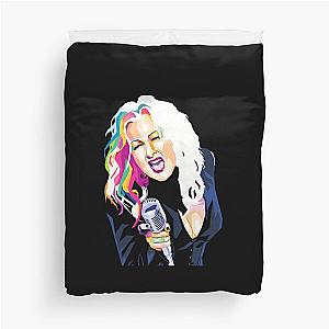 Cyndi Lauper Digital Art Duvet Cover