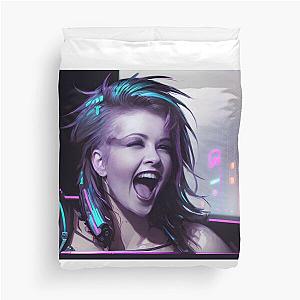 Cyndi Lauper - Cyberpunk Art Duvet Cover