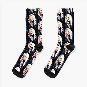 Cyndi Lauper Digital Art Socks