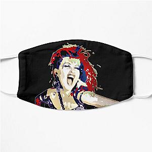 80s cyndi lauper pop art Flat Mask