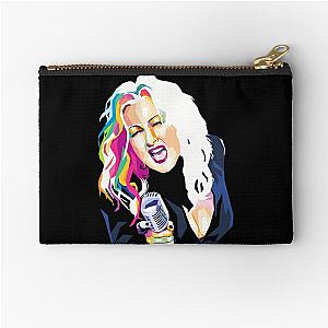 Cyndi Lauper Digital Art Zipper Pouch