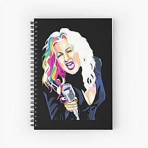 Cyndi Lauper Digital Art Spiral Notebook